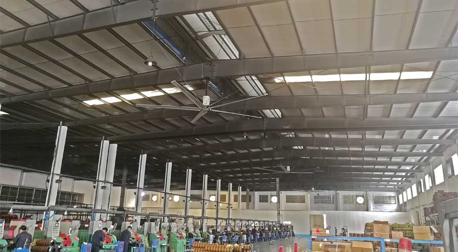 徐州家具生产车间工业大风扇防尘方案
