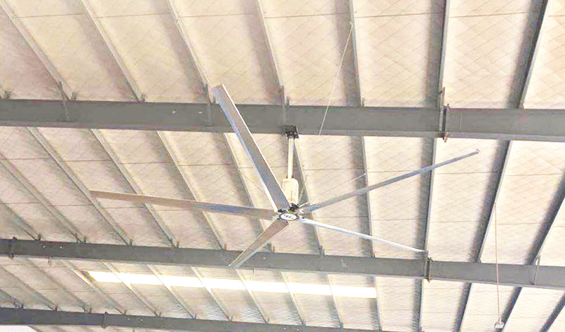 南京溧水汽车零部件厂房永磁工业风扇安装现场