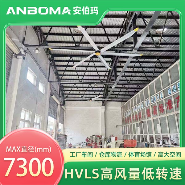 四川眉山车间7.3米安伯玛天鹤系列工业大风扇安装实景