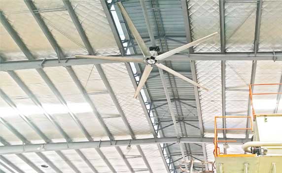 安伯玛永磁工业大风扇江苏跨省安装现场