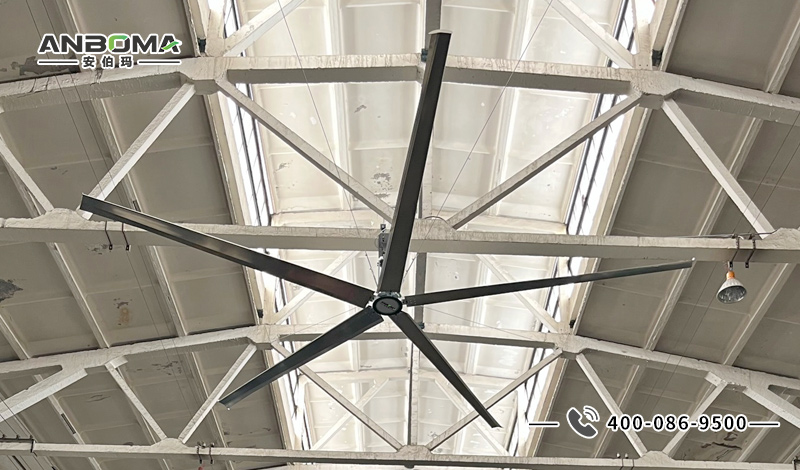 安伯玛永磁工业大风扇在宿迁高大厂房中实现高效通风降温