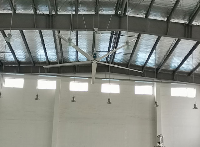 南京大型工业风扇空调厂降温通风现场