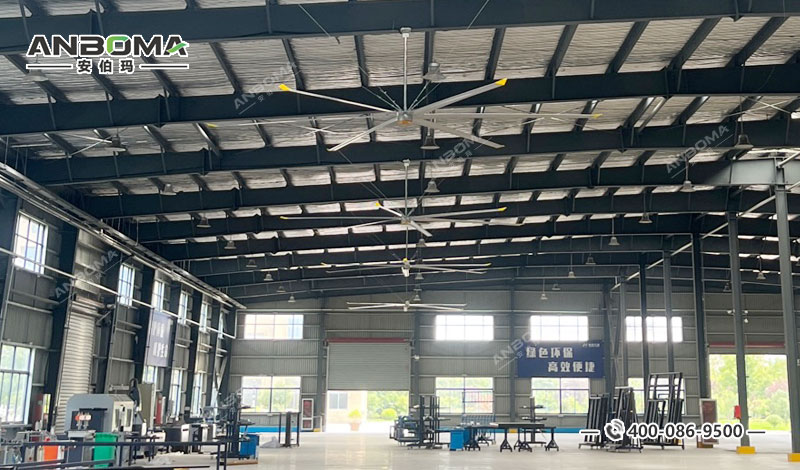 永磁工业大风扇在盐城车间应用